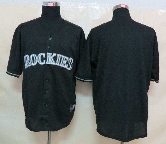MLB Colorado Rockies Blank Black Fashion Jerseys MLB Colorado Rockies Blank Black Fashion Jerseys