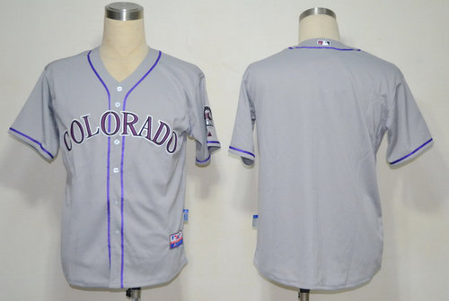 Colorado Rockies blank grey mlb jerseys cool base Stitched MLB Jersey