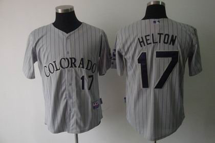 Colorado Rockies 17 Todd Helton grey strip Jersey Colorado Rockies 17 Todd Helton grey strip Jersey