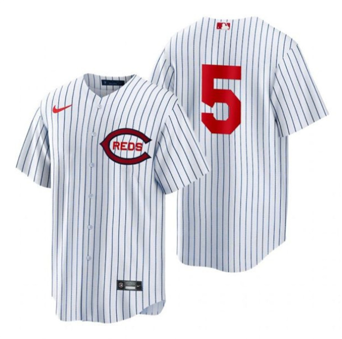 Men's Cincinnati Reds #5 Johnny Bench 2022 White Field Of Dreams Stitched Baseball Jersey Men's Cincinnati Reds #5 Johnny Bench 2022 White Field Of Dreams Stitched Baseball Jersey