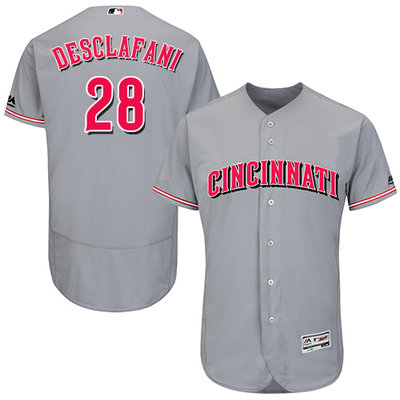 Reds #28 Anthony DeSclafani Grey Flexbase Authentic Collection Stitched MLB Jersey Reds #28 Anthony DeSclafani Grey Flexbase Authentic Collection Stitched MLB Jersey