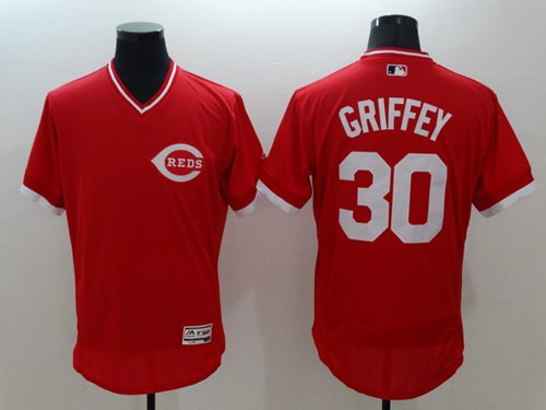 Reds #30 Ken Griffey Red Flexbase Authentic Collection Cooperstown Stitched MLB Jersey Reds #30 Ken Griffey Red Flexbase Authentic Collection Cooperstown Stitched MLB Jersey