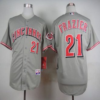 Cincinnati Reds #21 Todd Frazier Grey Cool Base Stitched Baseball Jersey Cincinnati Reds #21 Todd Frazier Grey Cool Base Stitched Baseball Jersey