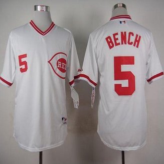Cincinnati Reds #5 Johnny Bench White 1990 Turn Back The Clock Stitched Baseball Jersey Cincinnati Reds #5 Johnny Bench White 1990 Turn Back The Clock Stitched Baseball Jersey
