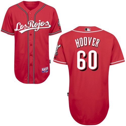 Cincinnati Reds #60 Hoover Authentic Personalized Alternate Los Rojos red Jersey Cincinnati Reds #60 Hoover Authentic Personalized Alternate Los Rojos red Jersey