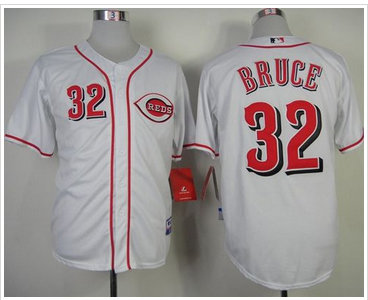 Cincinnati Reds #32 Jay Bruce White Cool Base Stitched Baseball Jersey Cincinnati Reds #32 Jay Bruce White Cool Base Stitched Baseball Jersey