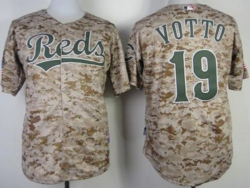 Cincinnati Reds #19 Joey Votto Camo Alternate Cool Base Baseball Jersey Cincinnati Reds #19 Joey Votto Camo Alternate Cool Base Baseball Jersey