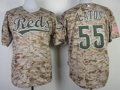 Cincinnati Reds #55 Mat Latos Camo Alternate Cool Base Baseball Jersey Cincinnati Reds #55 Mat Latos Camo Alternate Cool Base Baseball Jersey