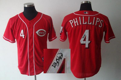 cincinnati reds #4 Brandon Phillips Red MLB Jerseys(Signed) cincinnati reds #4 Brandon Phillips Red MLB Jerseys(Signed)