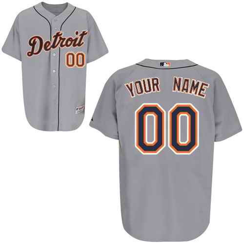 Detroit Tigers Grey Man Custom Jerseys Detroit Tigers Grey Man Custom Jerseys