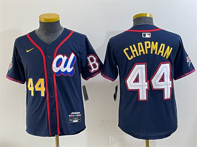 Women's American League #44 Aroldis Chapman Navy 2025 All-Star Edition Limited Stitched Baseball Jersey(Run Small) Women's American League #44 Aroldis Chapman Navy 2025 All-Star Edition Limited Stitched Baseball Jersey(Run Small)