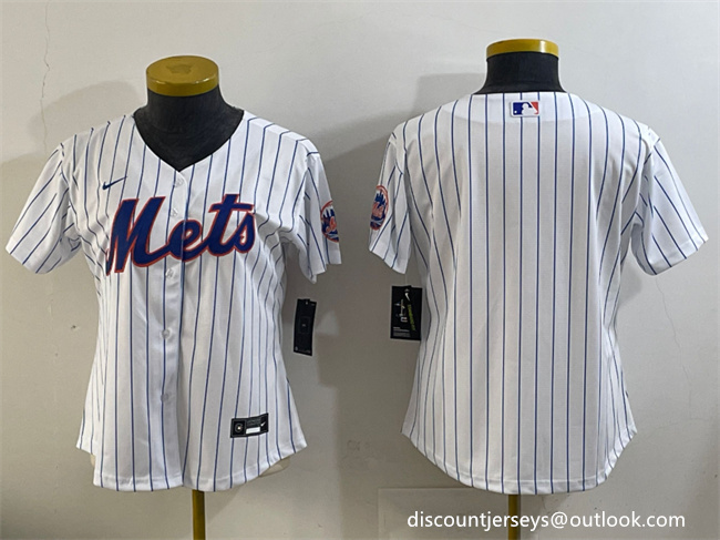 Women's New York Mets Blank White Cool Base Stitched Baseball Jersey(Run Small) Women's New York Mets Blank White Cool Base Stitched Baseball Jersey(Run Small)