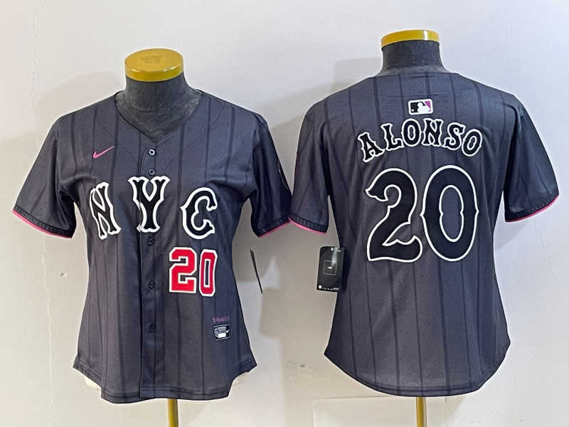 Women's New York Mets #20 Pete Alonso Graphite 2024 City Connect Limited Stitched Baseball Jersey 1 Women's New York Mets #20 Pete Alonso Graphite 2024 City Connect Limited Stitched Baseball Jersey 1