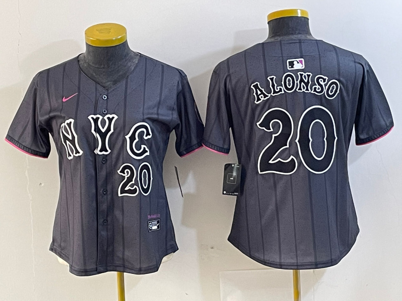 Women New York Mets #20 Pete Alonso Graphite 2024 City Connect Limited Stitched Baseball Jersey 1 Women New York Mets #20 Pete Alonso Graphite 2024 City Connect Limited Stitched Baseball Jersey 1