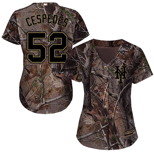 Mets #52 Yoenis Cespedes Camo Realtree Collection Cool Base Women's Stitched Baseball Jersey Mets #52 Yoenis Cespedes Camo Realtree Collection Cool Base Women's Stitched Baseball Jersey