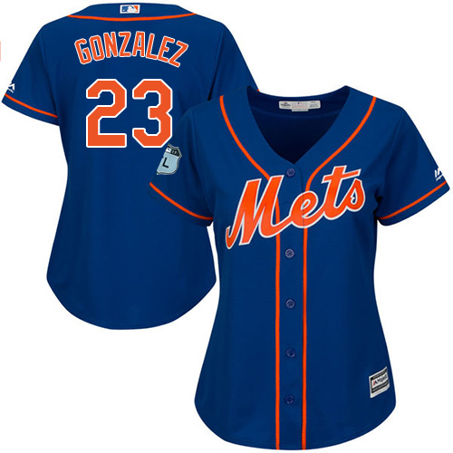 Mets #23 Adrian Gonzalez Blue Alternate Women's Stitched MLB Jersey Mets #23 Adrian Gonzalez Blue Alternate Women's Stitched MLB Jersey