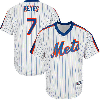 Mets #7 Jose Reyes White(Blue Strip) Alternate Cool Base Stitched Youth MLB Jersey Mets #7 Jose Reyes White(Blue Strip) Alternate Cool Base Stitched Youth MLB Jersey