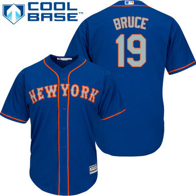 Mets #19 Jay Bruce Blue(Grey NO.) Cool Base Stitched Youth MLB Jersey Mets #19 Jay Bruce Blue(Grey NO.) Cool Base Stitched Youth MLB Jersey