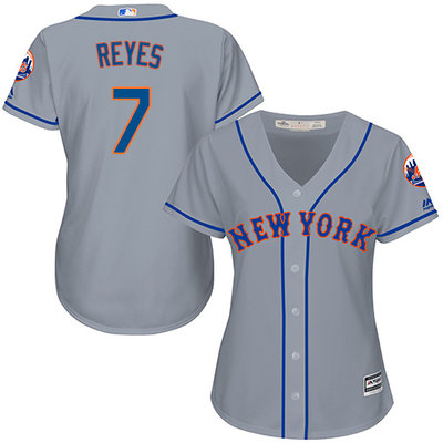 Mets #7 Jose Reyes Grey Road Women's Stitched MLB Jersey Mets #7 Jose Reyes Grey Road Women's Stitched MLB Jersey