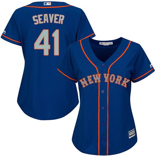 Mets #41 Tom Seaver Blue(Grey NO.) Alternate Women's Stitched MLB Jersey Mets #41 Tom Seaver Blue(Grey NO.) Alternate Women's Stitched MLB Jersey