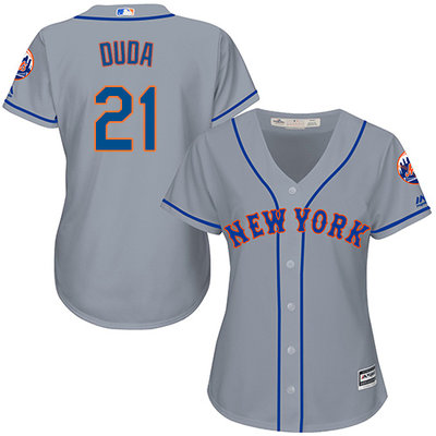Mets #21 Lucas Duda Grey Road Women's Stitched MLB Jersey Mets #21 Lucas Duda Grey Road Women's Stitched MLB Jersey