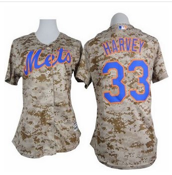 Women Mets #33 Matt Harvey Camo Fashion Stitched Baseball Jersey Women Mets #33 Matt Harvey Camo Fashion Stitched Baseball Jersey