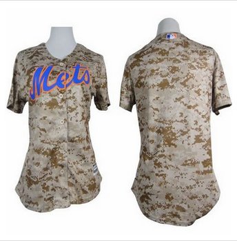 Women Mets Blank Camo Fashion Stitched Baseball Jersey Women Mets Blank Camo Fashion Stitched Baseball Jersey