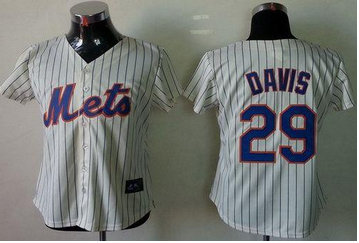Women's Fashion New York Mets #29 Ike Davis Cream(Blue Strip)Baseball Jersey Women's Fashion New York Mets #29 Ike Davis Cream(Blue Strip)Baseball Jersey