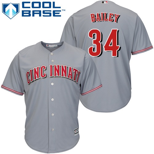 Reds #34 Homer Bailey Grey Cool Base Stitched Youth MLB Jersey Reds #34 Homer Bailey Grey Cool Base Stitched Youth MLB Jersey