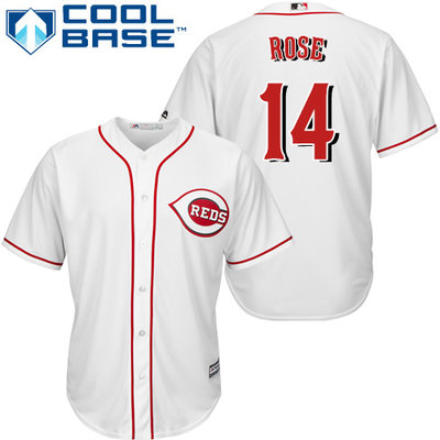 Reds #14 Pete Rose White Cool Base Stitched Youth MLB Jersey Reds #14 Pete Rose White Cool Base Stitched Youth MLB Jersey