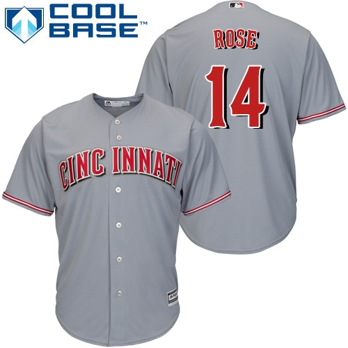 Reds #14 Pete Rose Grey Cool Base Stitched Youth MLB Jersey Reds #14 Pete Rose Grey Cool Base Stitched Youth MLB Jersey