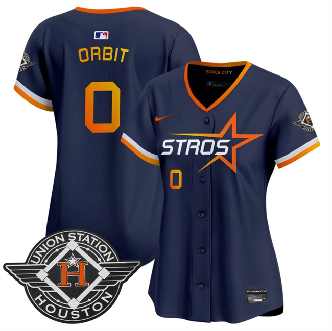 Women's Houston Astros #0 Orbit Navy 2025 City Connect Limited Stitched Baseball Jersey(Run Small) Women's Houston Astros #0 Orbit Navy 2025 City Connect Limited Stitched Baseball Jersey(Run Small)