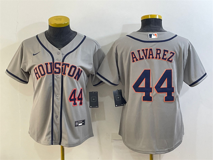 Women's Houston Astros #44 Yordan Alvarez Gray Cool Base Stitched Baseball Jerseys(Run Small) Women's Houston Astros #44 Yordan Alvarez Gray Cool Base Stitched Baseball Jerseys(Run Small)