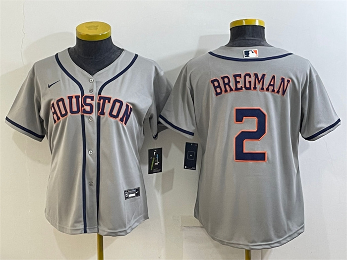 Women's Houston Astros #2 Alex Bregman Gray Cool Base Stitched Baseball Jerseys(Run Small) Women's Houston Astros #2 Alex Bregman Gray Cool Base Stitched Baseball Jerseys(Run Small)