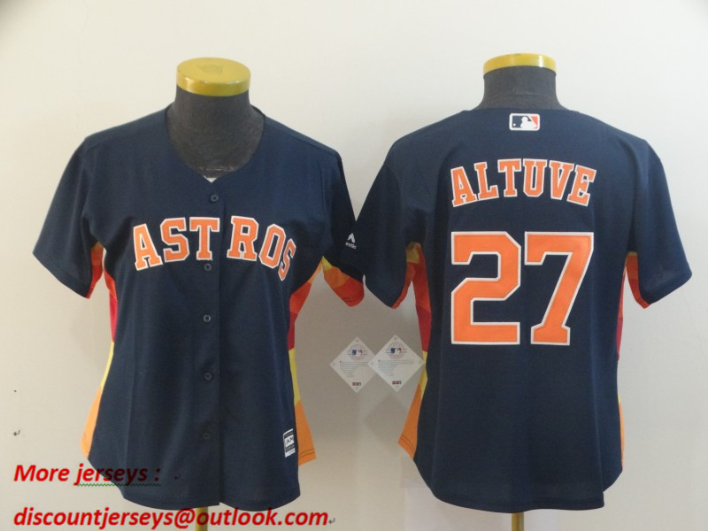 Women Astros 27 Jose Altuve Navy Women Cool Base Jersey Women Astros 27 Jose Altuve Navy Women Cool Base Jersey
