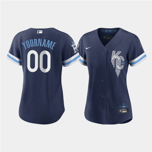 Women's Kansas City Royals Active Player Custom 2022 Navy City Connect Cool Base Stitched Jersey(Run Small) Women's Kansas City Royals Active Player Custom 2022 Navy City Connect Cool Base Stitched Jersey(Run Small)