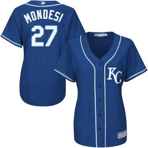 Royals #27 Raul Mondesi Royal Blue Alternate Women's Stitched Baseball Jersey Royals #27 Raul Mondesi Royal Blue Alternate Women's Stitched Baseball Jersey