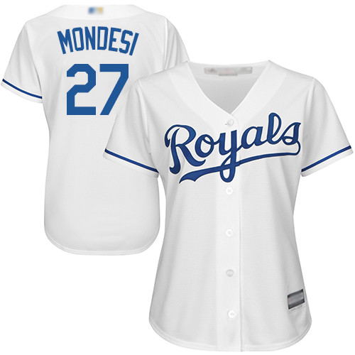 Royals #27 Raul Mondesi White Home Women's Stitched Baseball Jersey Royals #27 Raul Mondesi White Home Women's Stitched Baseball Jersey