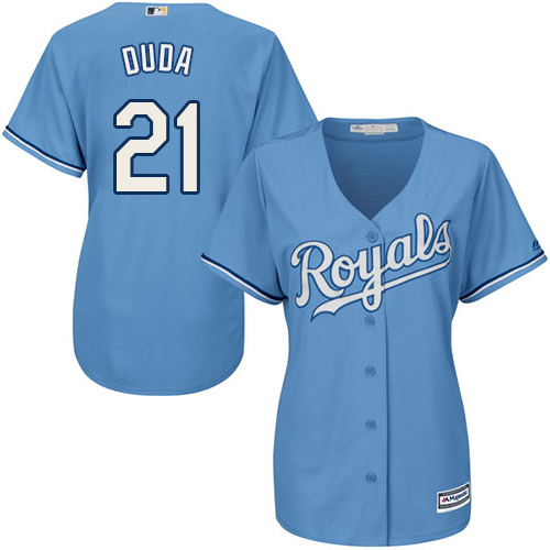 Royals #21 Lucas Duda Light Blue Alternate 1 Women's Stitched MLB Jersey Royals #21 Lucas Duda Light Blue Alternate 1 Women's Stitched MLB Jersey