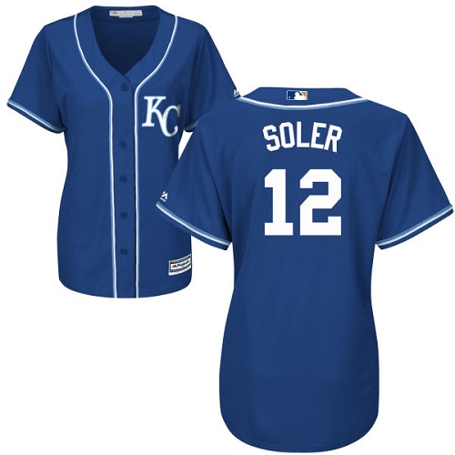 Royals #12 Jorge Soler Royal Blue Alternate Women's Stitched MLB Jersey Royals #12 Jorge Soler Royal Blue Alternate Women's Stitched MLB Jersey