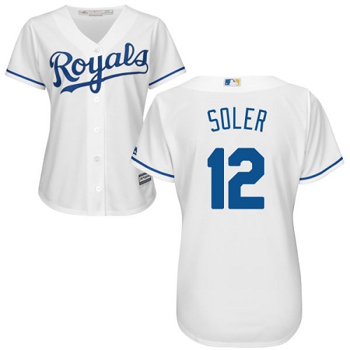 Royals #12 Jorge Soler White Home Women's Stitched MLB Jersey Royals #12 Jorge Soler White Home Women's Stitched MLB Jersey
