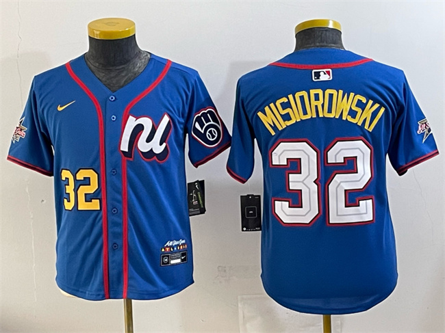 Women's National League #32 Jacob Misiorowski Blue 2025 All-Star Edition Limited Stitched Baseball Jersey(Run Small) Women's National League #32 Jacob Misiorowski Blue 2025 All-Star Edition Limited Stitched Baseball Jersey(Run Small)