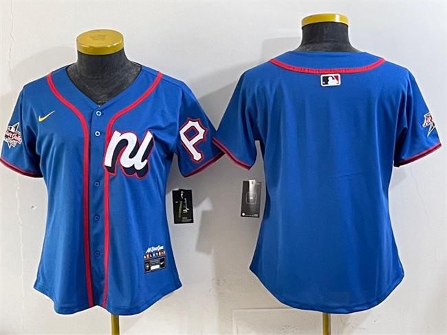 Women's National League Pittsburgh Pirates Blank Blue 2025 All-Star Edition Limited Stitched Baseball Jersey(Run Small) Women's National League Pittsburgh Pirates Blank Blue 2025 All-Star Edition Limited Stitched Baseball Jersey(Run Small)