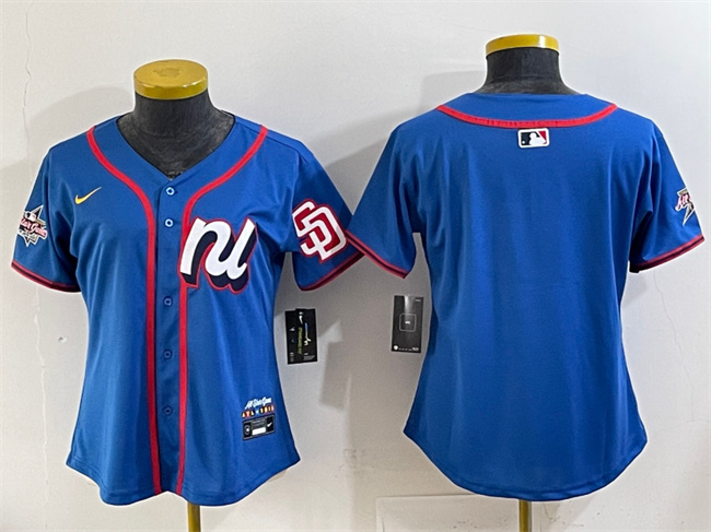 Women's National League San Diego Padres Blank Blue 2025 All-Star Edition Limited Stitched Baseball Jersey(Run Small) Women's National League San Diego Padres Blank Blue 2025 All-Star Edition Limited Stitched Baseball Jersey(Run Small)