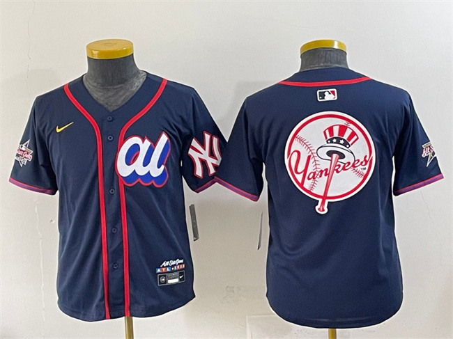 Women's American League New York Yankees Team Big Logo Navy 2025 All-Star Edition Limited Stitched Baseball Jersey(Run Small) Women's American League New York Yankees Team Big Logo Navy 2025 All-Star Edition Limited Stitched Baseball Jersey(Run Small)
