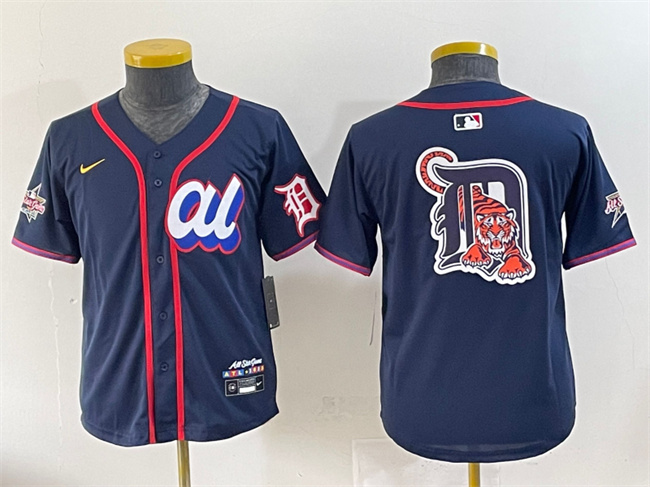 Women's American League Detroit Tigers Team Big Logo Navy 2025 All-Star Edition Limited Stitched Baseball Jersey(Run Small) Women's American League Detroit Tigers Team Big Logo Navy 2025 All-Star Edition Limited Stitched Baseball Jersey(Run Small)