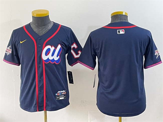 Women's American League Cleveland Guardians Blank Navy 2025 All-Star Edition Limited Stitched Baseball Jersey(Run Small) Women's American League Cleveland Guardians Blank Navy 2025 All-Star Edition Limited Stitched Baseball Jersey(Run Small)