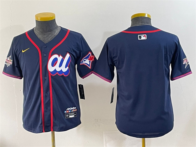 Women's American League Toronto Blue Jays Blank Navy 2025 All-Star Edition Limited Stitched Baseball Jersey(Run Small) Women's American League Toronto Blue Jays Blank Navy 2025 All-Star Edition Limited Stitched Baseball Jersey(Run Small)