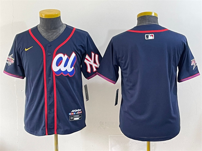Women's American League New York Yankees Blank Navy 2025 All-Star Edition Limited Stitched Baseball Jersey(Run Small) Women's American League New York Yankees Blank Navy 2025 All-Star Edition Limited Stitched Baseball Jersey(Run Small)