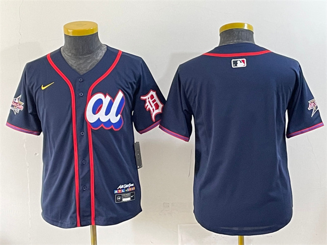 Women's American League Detroit Tigers Blank Navy 2025 All-Star Edition Limited Stitched Baseball Jersey(Run Small) Women's American League Detroit Tigers Blank Navy 2025 All-Star Edition Limited Stitched Baseball Jersey(Run Small)